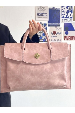 Vkemall Kadınlar İçin 15.6/16 İnç Çalışma Çanta - , Huawei, Lenovo Xiaoxin Air Uyumlu - Günlük Seyahat Ve Belgeler İçin El Çantası Pembe