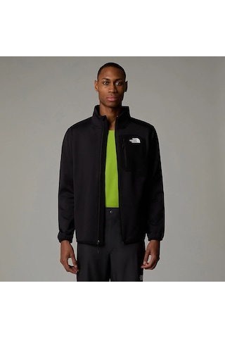 Siyah The North Face Erkek Fermuarlı Polarlı Outdoor Sweatshirt Crest Fz Nf0a897cjk31 Siyah