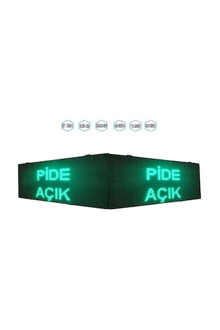 Led Tabela Çift Taraflı Yeşil Kayan Yazı-wifi 48x96cm