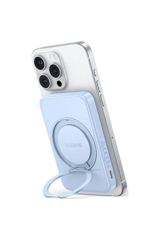 Baseus Picogo Qi2 Magsafe 5000 Mah 20w Powerbank Stand Özellikli + Type C To C Kablo - Mavi