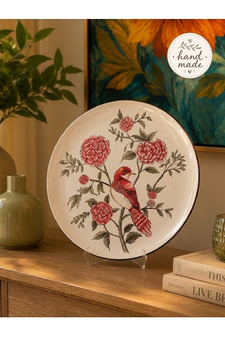 Dekoratif Seramik Tabak 30 Cm Collection Kuş Desenli