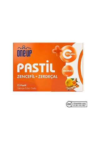 One Up Pastil Zencefil + Zerdeçal 3 x 12 Pastil