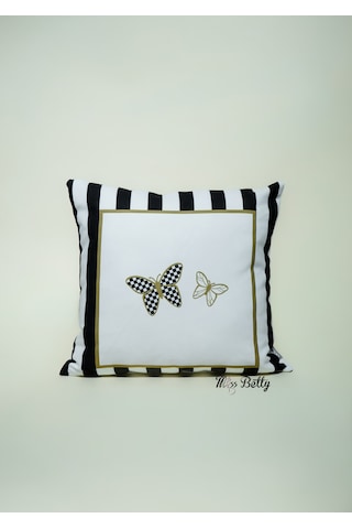 Papillon Dekoratif Yastık Kılıfı Modern Kırlent Kılıfı 45 x 45