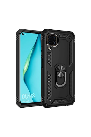 Huawei P40 Lite Kilif Zore Vega Yüzüklü Standli Zirh Kilif 469721097
