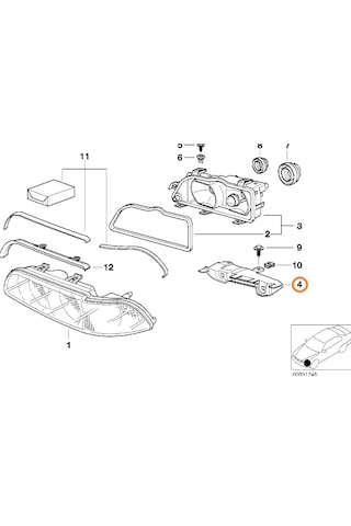 Bmw E39 Far Tutucusu Takımı Sağ Sol Set 63128362441 63128362442 - --