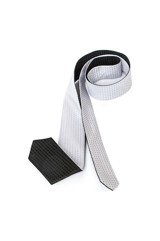 Gri Çift Taraflı İnce Çocuk Kravatı Gri