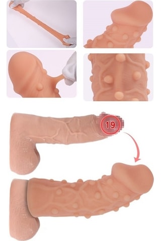 Erofoni No:6 Ultra Soft Yumuşak Dokulu 15 CM Lüks Realistik Penis Kılıfı