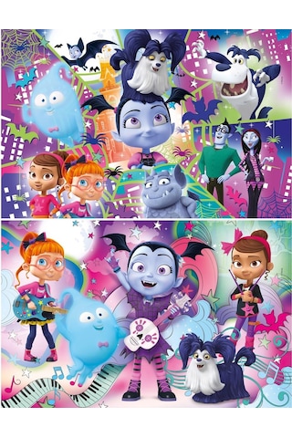 Clementoni 4 İn 1 Puzzle Disney Junior Vampirina 4 Ü 1 Arada Yapboz 2 Adet 20 Parçalı 2 Adet 40 Parçalı Yapboz Seti