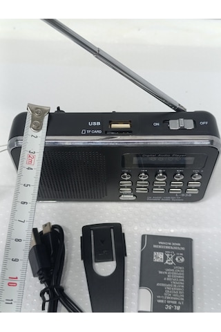 Kopya - Player L-938 Usb Şarjlı Fm Radyo Mp3 Çalar Kırmızı - Siyah- Tek Ebat