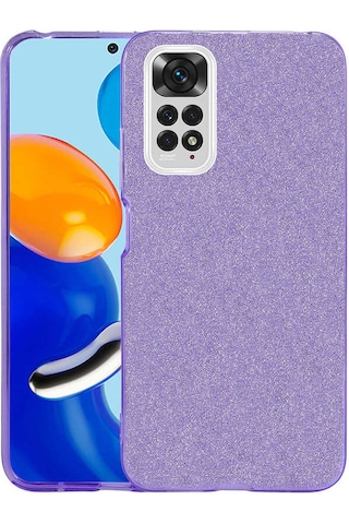 Xiaomi Redmi Note 11 Global Kılıf Zore Shining Silikon Mor