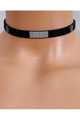 Harmel Jewelry Miyuki Dokuma Choker Siyah
