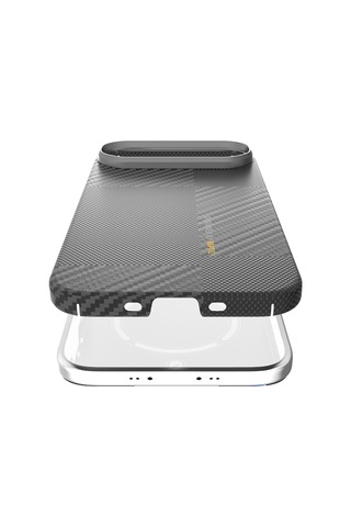 Iphone Uyumlu 17 Air Kılıf M-safeli 600d Metal Kamera Çerçeveli Raptic Aramid Fiber Geotik Serisi Siyah Siyah