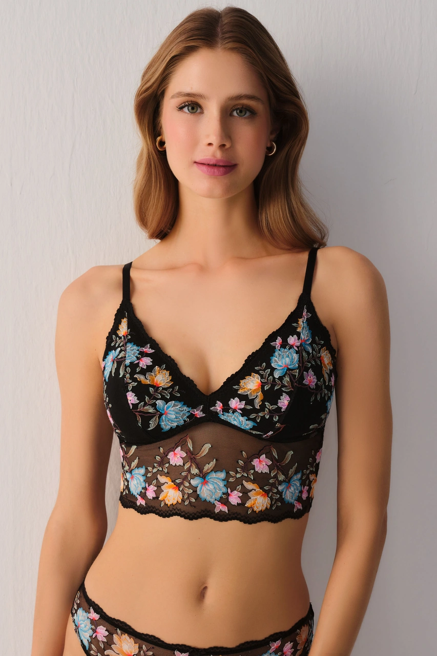 Suwen Ethereal Bralet St4446604a012 Siyah