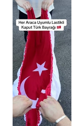 Türk Bayraklı 130x168cm Araç Kaput Bayrağı-kaput Koruma