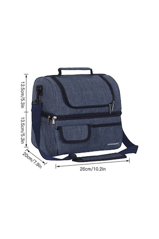 Novahub Çift Bölmeli Termal Soğutucu Çanta - Suya Dayanıklı Omuz Askılı, Plaj-ofis-piknik İçin Ergonomik Tasarım, Çok Renkli Çok Renkli