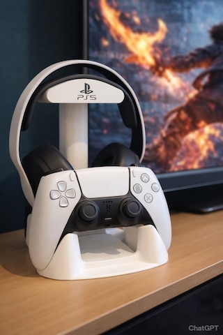 Ps5 Dualsense Kol Ve Kulaklık Standı 2 Si 1 Arada Masaüstü Tutucu