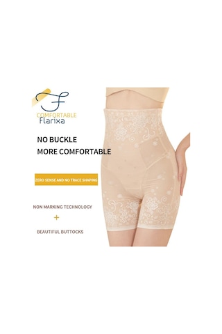 Kahve Flarixa Yüksek Bel Düz Göbek Şekillendirme Külot Kadın Vücut Şekillendirici Pantolon Artı Boyutu Zayıflama İç Baksır Şort Etek Altında Kahve