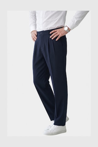 Deep Sea Deepsea Lacivert Baggy Fit Pileli Kumaş Pantolon Likralı, Beli Lastikli Rahat Kesim Erkek Pantolon 2600920
