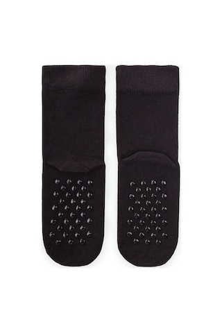 Cigit Tabanı Abs Li Bambu Çocuk Çorabı Siyah Siyah