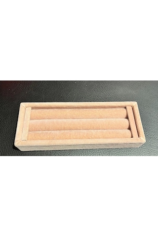 Süet Kumaş Pembe Renk 18 / 7 Cm Rulo Çekmece İçi Yüzük Standı