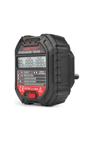 Butuglobal Habotest Ht107d Çok Fonksiyonlu Dijital Ekran Soket Test Cihazı Ab Fişi