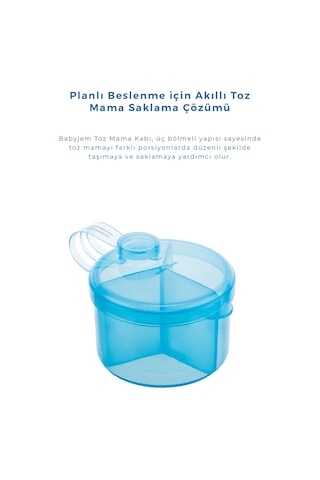 Babyjem Toz Mama Kabı Mavi