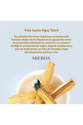 Palo Santo Tütsü, Peru Ağaç Tütsü, Sertifikalı, Yüksek Reçineli, Doğal Tütsü, Palo Santo Incense Palo Santo - 5 Adet 35-40 Gr