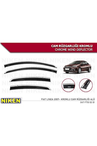 Fiat Linea Cam Rüzgarlığı Kromlu Niken