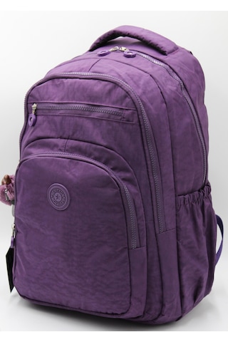 Suya Dayanıklı Krinkıl Kumaş Mor Unisex Okul Çantası 18