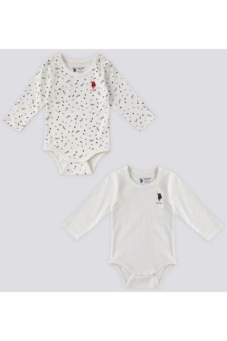 U.S. Polo Assn. U.s. Polo Assn Krem Uzun Kol Bebek Body Zıbın Krem