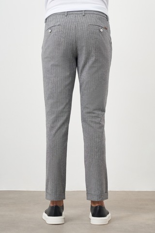 Morven Erkek Siyah Pamuk Keten Trend İpli Jogger Slim Fit Spor Pantolon Siyah