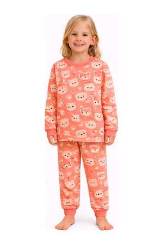 Ayı Ve Tilki Desenli Kız Çocuk Pijama Takımı