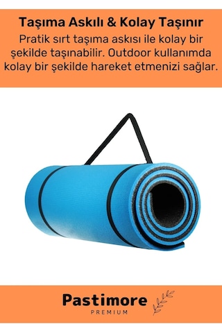 Su Geçirmez Konfor Modeli Taşıma Askılı Çift Taraflı Kamp Zemin Çadır Uyku Matı Mavi Yer Minderi Mavi