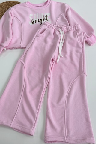 Noble Kids Kız Çocuk Baskılı Pembe Eşofman Takımı