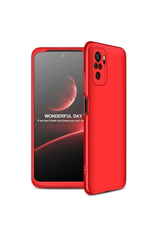 Xiaomi Redmi Note 10 Kılıf 360 Tam Koruma Ön Ve Arka Sert Mika Kapak Ays Gkk Kapak