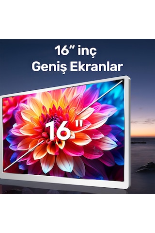Npo Npm788 16" Fhd 1200p Ips Type-c Taşınabilir 3'lü Monitör Çoklayıcı Standlı Notebook Monitör