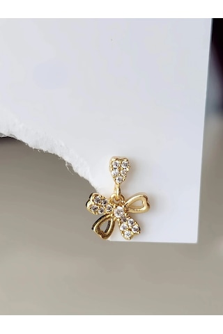 Sallantılı Fiyonk Kurdela Model Kıkırdak Piercing Tragus Helix Altın Gold Renk Küpe Gold