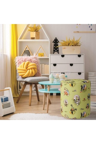 Looney Tunes Puf Warner Bros Lisanslı Ürün, Süet Kumaş, Uluslararası Solmama Sertifikası Çok Renkli