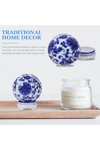 Symbee Seramik Küre Dekoratif Süs, Ofis Ve Ev Masaüstü Dekoru, Kreatif Ve Zevkli Ev Dekorasyon Elemanı, Mini Boyutlu Pratik Tasarım