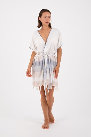 Dokubba - Kimono - Peştemal Kimono - Mikanos Kimono Beyazbej Beyazbej