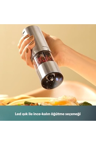Homend Grindgo 6003h Şarjlı Baharat Değirmen Seti