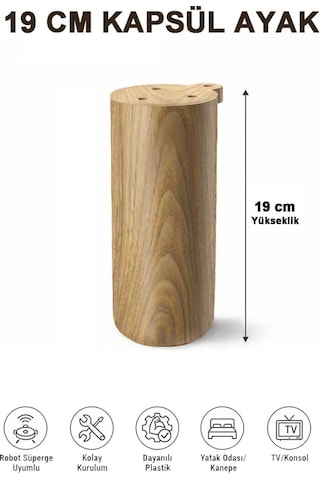Kapsül Bohem 15 Cm Mobilya Kanepe Sehpa Tv Ünitesi Koltuk Ve Konsol Ayağı Açık Kubik