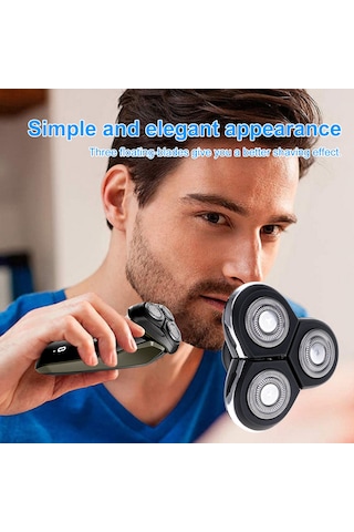 Geeksen Razor Üç Bıçaklı Yedek Başlıklar Yıkanabilir Elektrikli Tıraş Başlıkları Philips No-relco Sh90 S9000 Rq10 Rq12 İçin Yedek