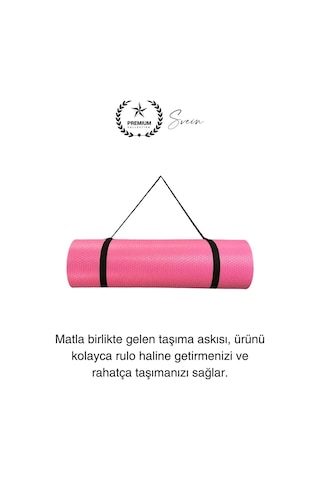 Premium 180 Cm Çift Taraflı Kaymaz Yoga Meditasyon Minderi Taşıma Askılı Rahat Su Geçirmez Mat Diğer Çok Renkli