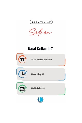 Tabvitamins Safran 50 Mg 30 Kapsül