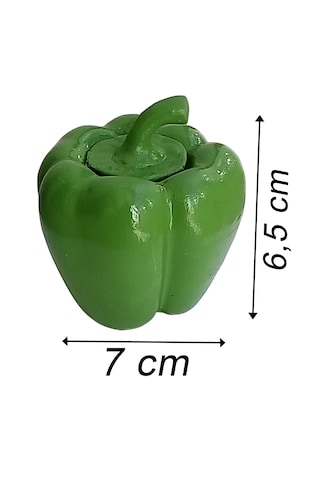 3 Adet Biber Şeklinde Baharatlık - Çay Portu - Biblo Çok Renkli