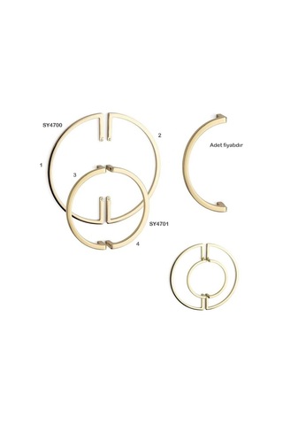 System Mobilya Kulbu Gold/altın Renk 64mm Kulp Sy4701 0064 Gl Çok Renkli