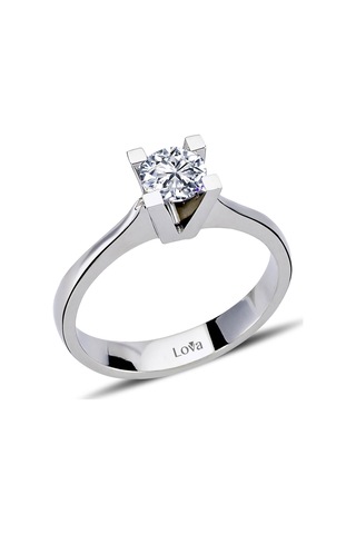 Lova G Renk 0,51 Karat Pırlanta Tektaş Yüzük - HRD Sertifikalı