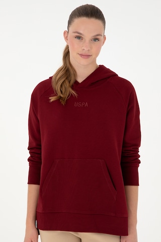 U.S. Polo Assn. Kadın Bordo Kapüşonlu Sweatshirt 50296944-VR014