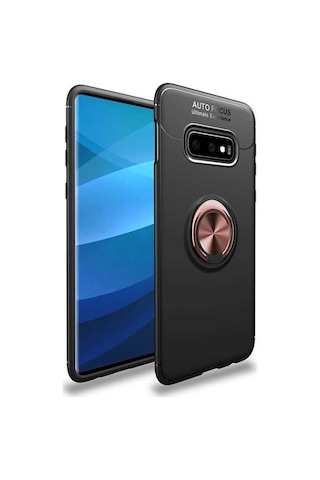 Samsung Galaxy Uyumlu S10E Kilif Yüzüklü Tam Korumali Silikon Kapak 417338484